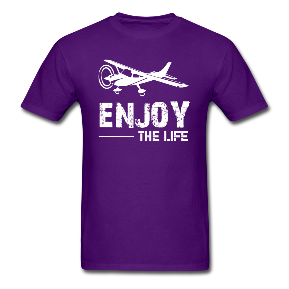 Enjoy The Life - Flying - White - Unisex Classic T-Shirt - purple