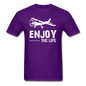 Enjoy The Life - Flying - White - Unisex Classic T-Shirt - purple