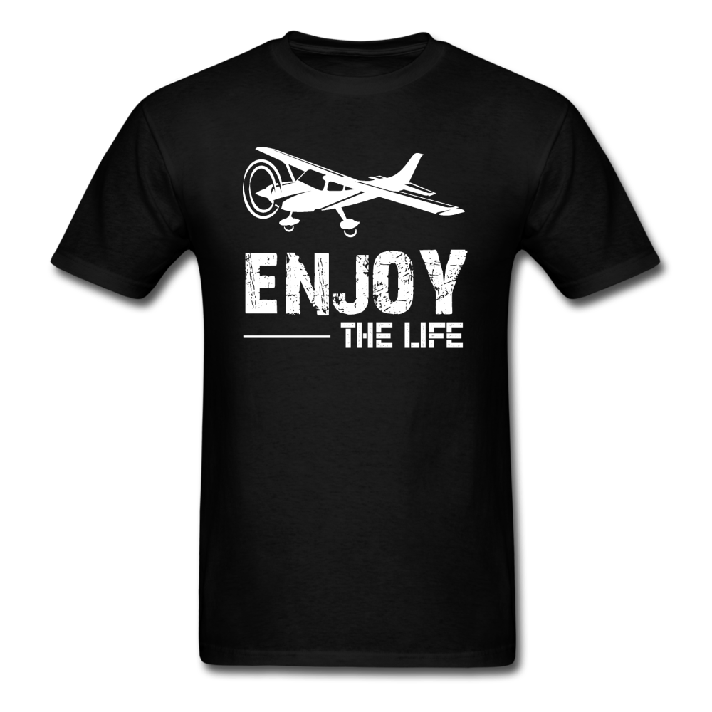 Enjoy The Life - Flying - White - Unisex Classic T-Shirt - black