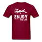 Enjoy The Life - Flying - White - Unisex Classic T-Shirt - burgundy