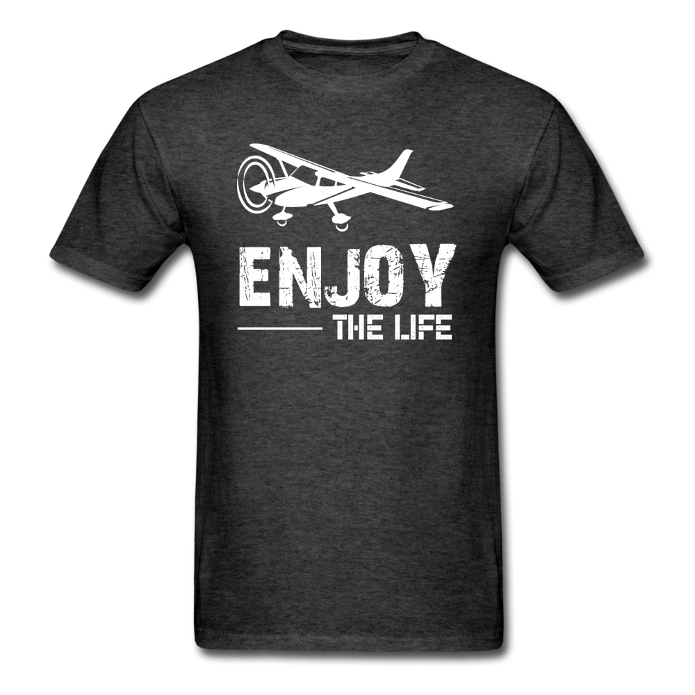 Enjoy The Life - Flying - White - Unisex Classic T-Shirt - heather black