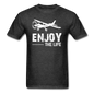 Enjoy The Life - Flying - White - Unisex Classic T-Shirt - heather black