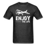 Enjoy The Life - Flying - White - Unisex Classic T-Shirt - heather black