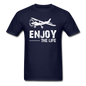 Enjoy The Life - Flying - White - Unisex Classic T-Shirt - navy