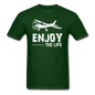 Enjoy The Life - Flying - White - Unisex Classic T-Shirt - forest green