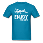 Enjoy The Life - Flying - White - Unisex Classic T-Shirt - turquoise