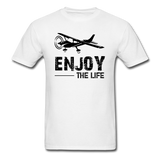 Enjoy The Life - Flying - Black - Unisex Classic T-Shirt - white
