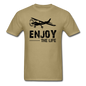 Enjoy The Life - Flying - Black - Unisex Classic T-Shirt - khaki