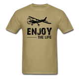 Enjoy The Life - Flying - Black - Unisex Classic T-Shirt - khaki