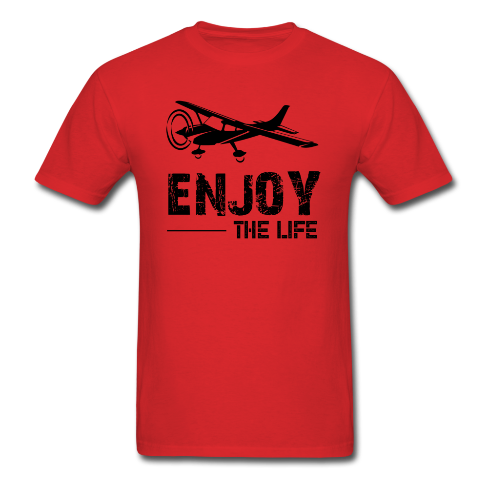 Enjoy The Life - Flying - Black - Unisex Classic T-Shirt - red