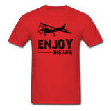 Enjoy The Life - Flying - Black - Unisex Classic T-Shirt - red