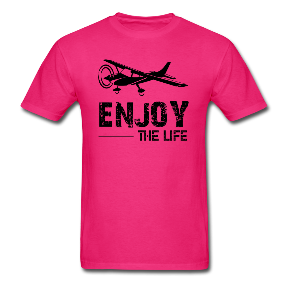 Enjoy The Life - Flying - Black - Unisex Classic T-Shirt - fuchsia