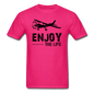 Enjoy The Life - Flying - Black - Unisex Classic T-Shirt - fuchsia