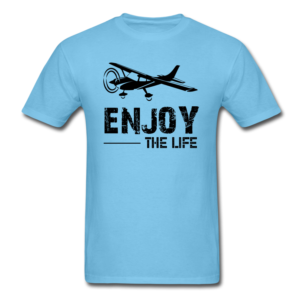 Enjoy The Life - Flying - Black - Unisex Classic T-Shirt - aquatic blue