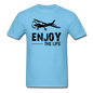 Enjoy The Life - Flying - Black - Unisex Classic T-Shirt - aquatic blue