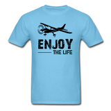 Enjoy The Life - Flying - Black - Unisex Classic T-Shirt - aquatic blue