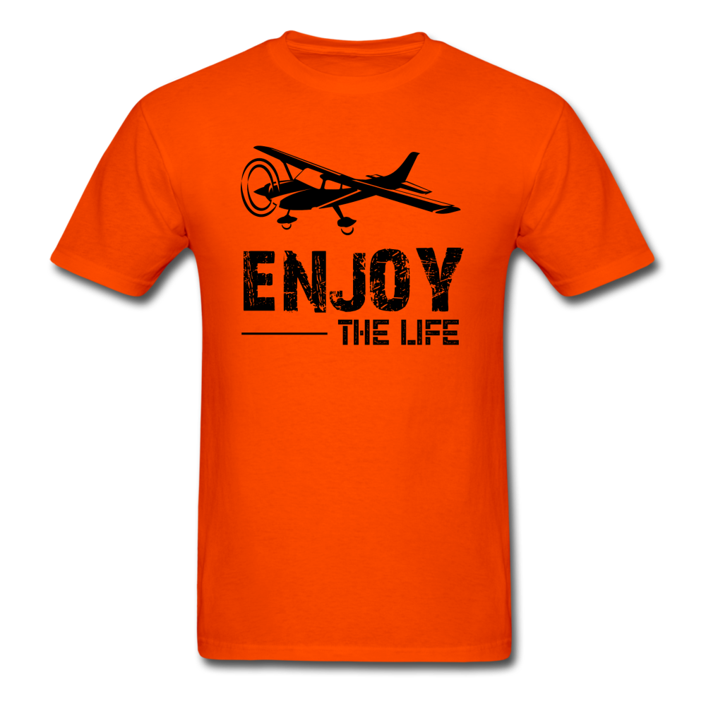 Enjoy The Life - Flying - Black - Unisex Classic T-Shirt - orange