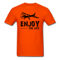 Enjoy The Life - Flying - Black - Unisex Classic T-Shirt - orange