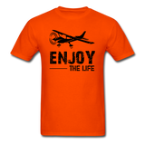 Enjoy The Life - Flying - Black - Unisex Classic T-Shirt - orange