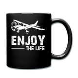 Enjoy The Life - Flying - White - Full Color Mug - black