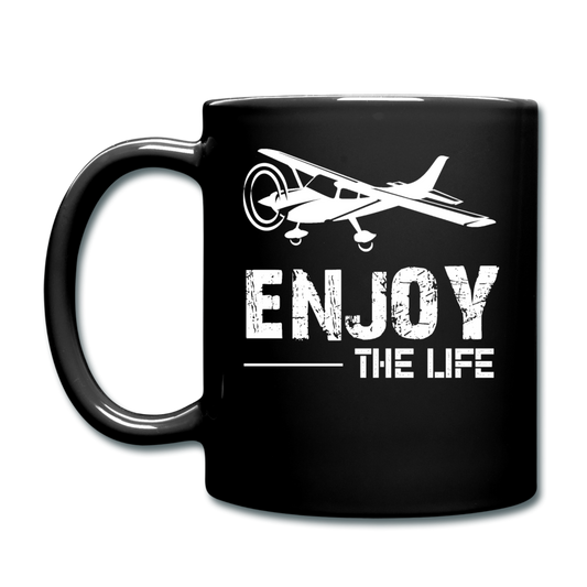 Enjoy The Life - Flying - White - Full Color Mug - black