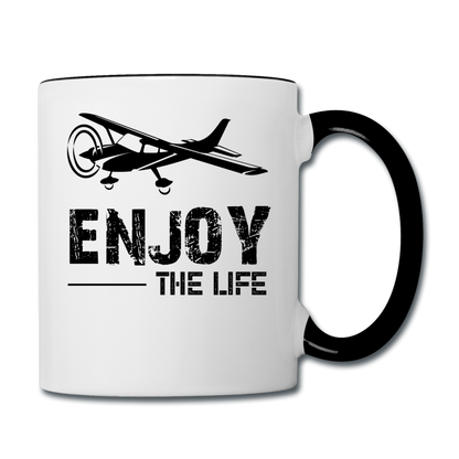 Enjoy The Life - Flying - Black - Contrast Coffee Mug - white/black