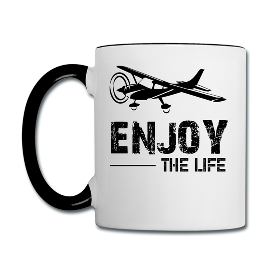 Enjoy The Life - Flying - Black - Contrast Coffee Mug - white/black