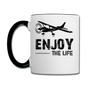 Enjoy The Life - Flying - Black - Contrast Coffee Mug - white/black