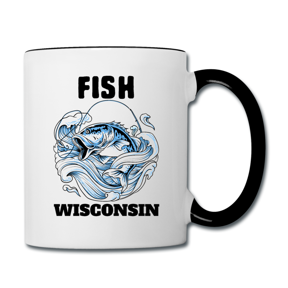 Fish Wisconsin - Contrast Coffee Mug - white/black