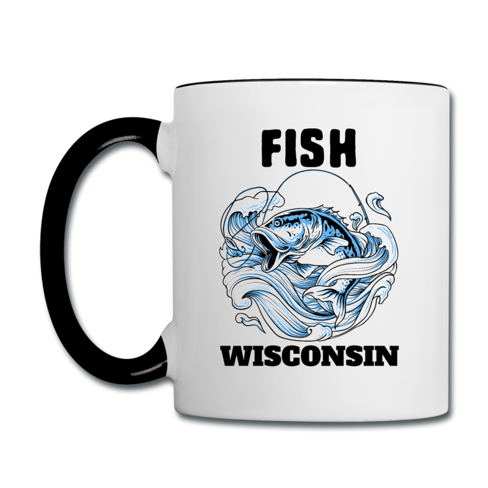 Fish Wisconsin - Contrast Coffee Mug - white/black