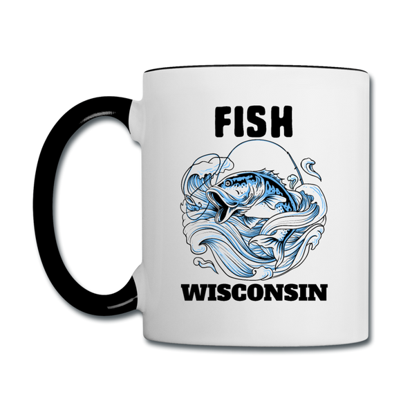 Fish Wisconsin - Contrast Coffee Mug - white/black