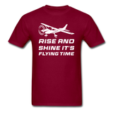 Rise And Shine - White - Unisex Classic T-Shirt - burgundy
