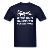 Rise And Shine - White - Unisex Classic T-Shirt - navy