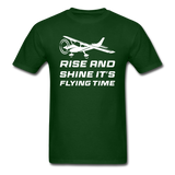 Rise And Shine - White - Unisex Classic T-Shirt - forest green