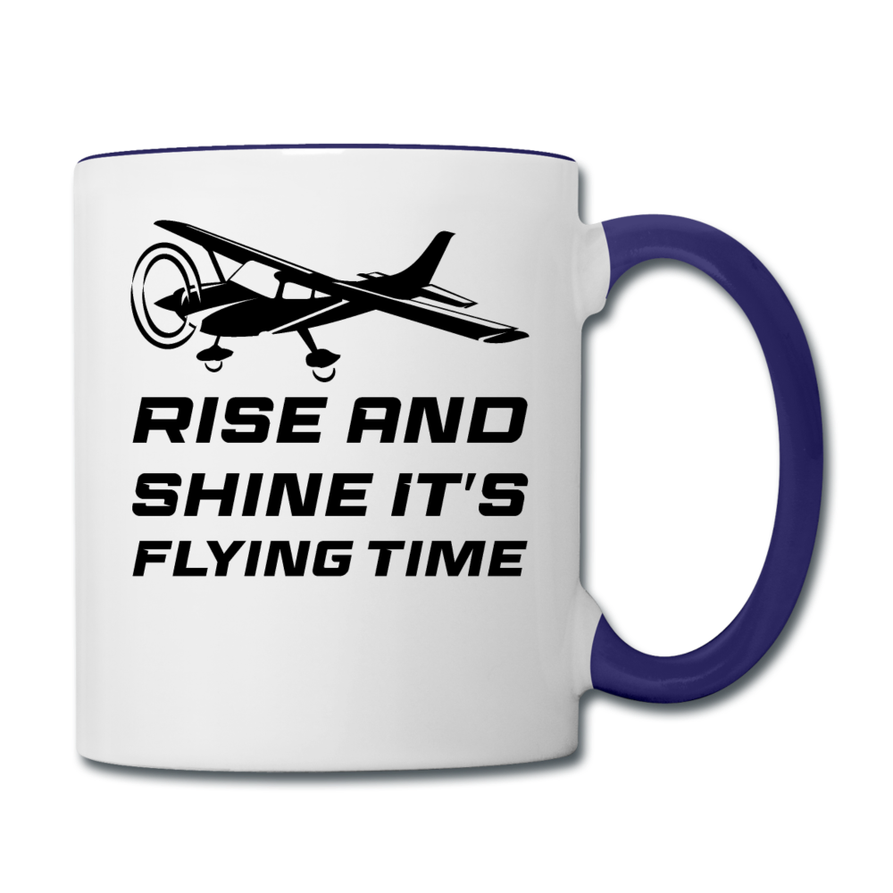 Rise And Shine - Black - Contrast Coffee Mug - white/cobalt blue