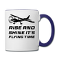 Rise And Shine - Black - Contrast Coffee Mug - white/cobalt blue