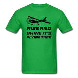 Rise And Shine - Black - Unisex Classic T-Shirt - bright green
