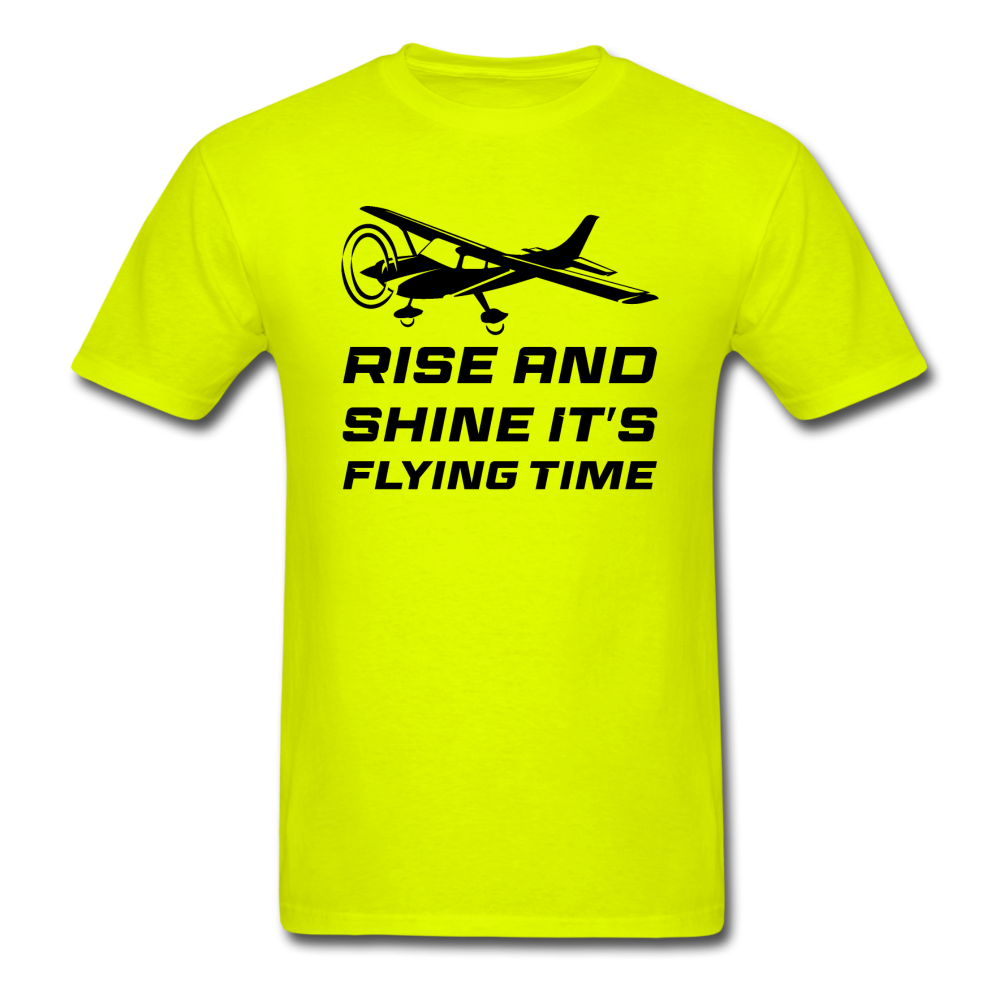 Rise And Shine - Black - Unisex Classic T-Shirt - safety green