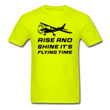 Rise And Shine - Black - Unisex Classic T-Shirt - safety green