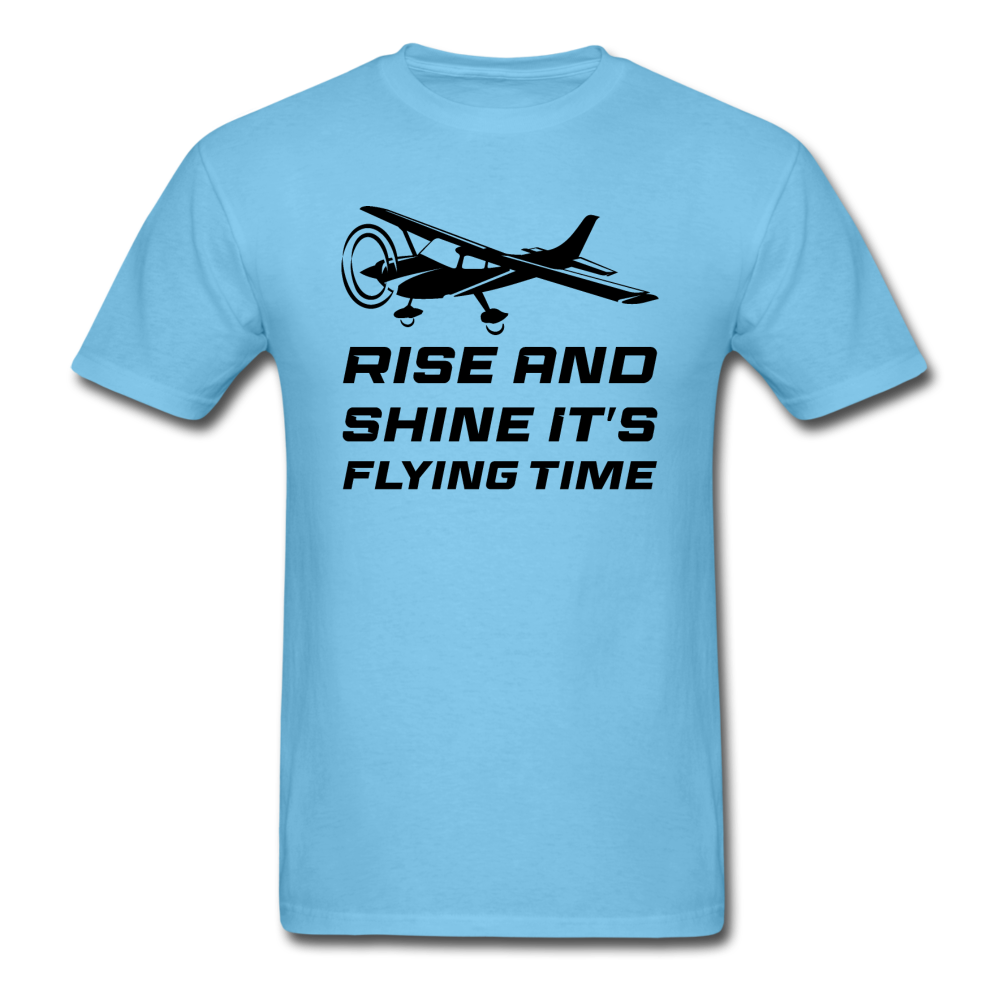 Rise And Shine - Black - Unisex Classic T-Shirt - aquatic blue