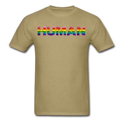 Humman - Rainbow - Unisex Classic T-Shirt - khaki