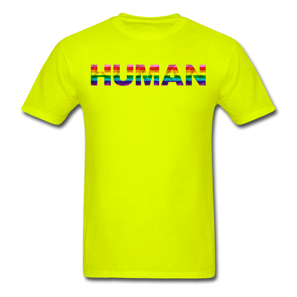 Humman - Rainbow - Unisex Classic T-Shirt - safety green