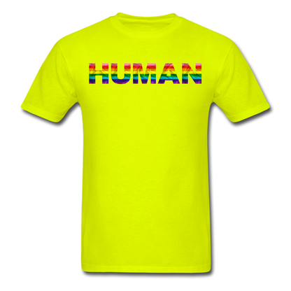 Humman - Rainbow - Unisex Classic T-Shirt - safety green