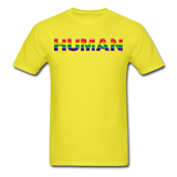 Humman - Rainbow - Unisex Classic T-Shirt - yellow