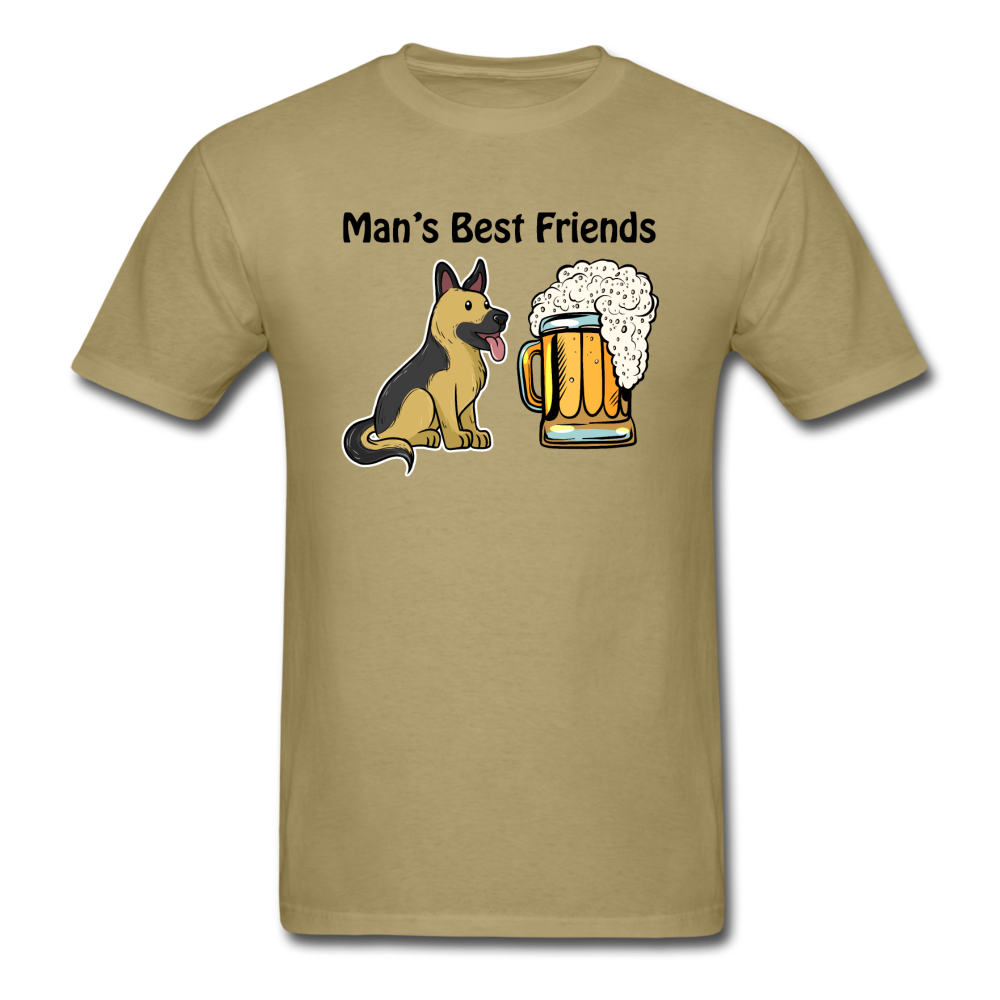 Best Friends - Dogs And Beer - Unisex Classic T-Shirt - khaki