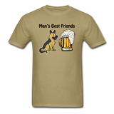 Best Friends - Dogs And Beer - Unisex Classic T-Shirt - khaki