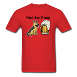 Best Friends - Dogs And Beer - Unisex Classic T-Shirt - red