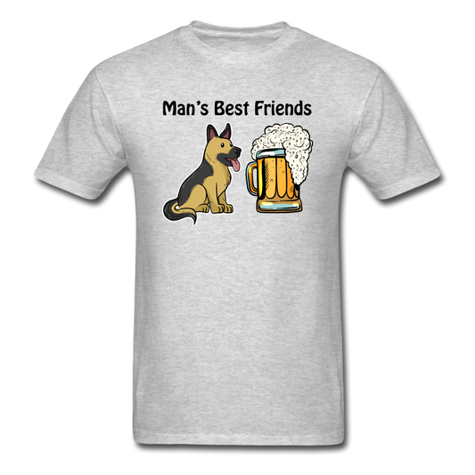 Best Friends - Dogs And Beer - Unisex Classic T-Shirt - heather gray