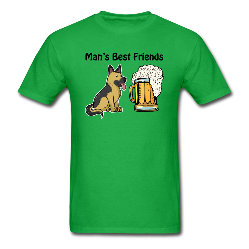 Best Friends - Dogs And Beer - Unisex Classic T-Shirt - bright green