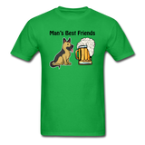 Best Friends - Dogs And Beer - Unisex Classic T-Shirt - bright green